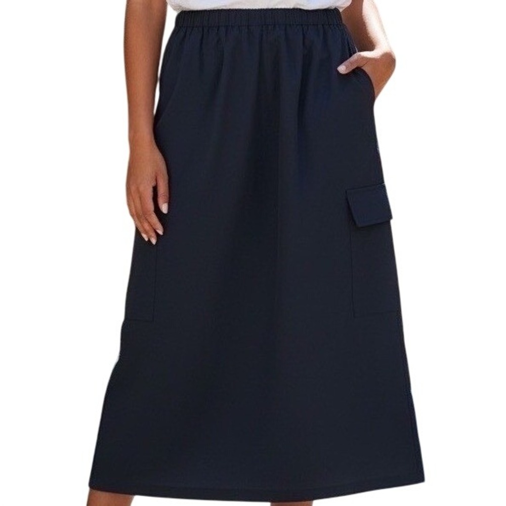 Dazy Cargo Midi Skirt Womens L Navy Drawstring Cargo Utility Gorpcore Capsule